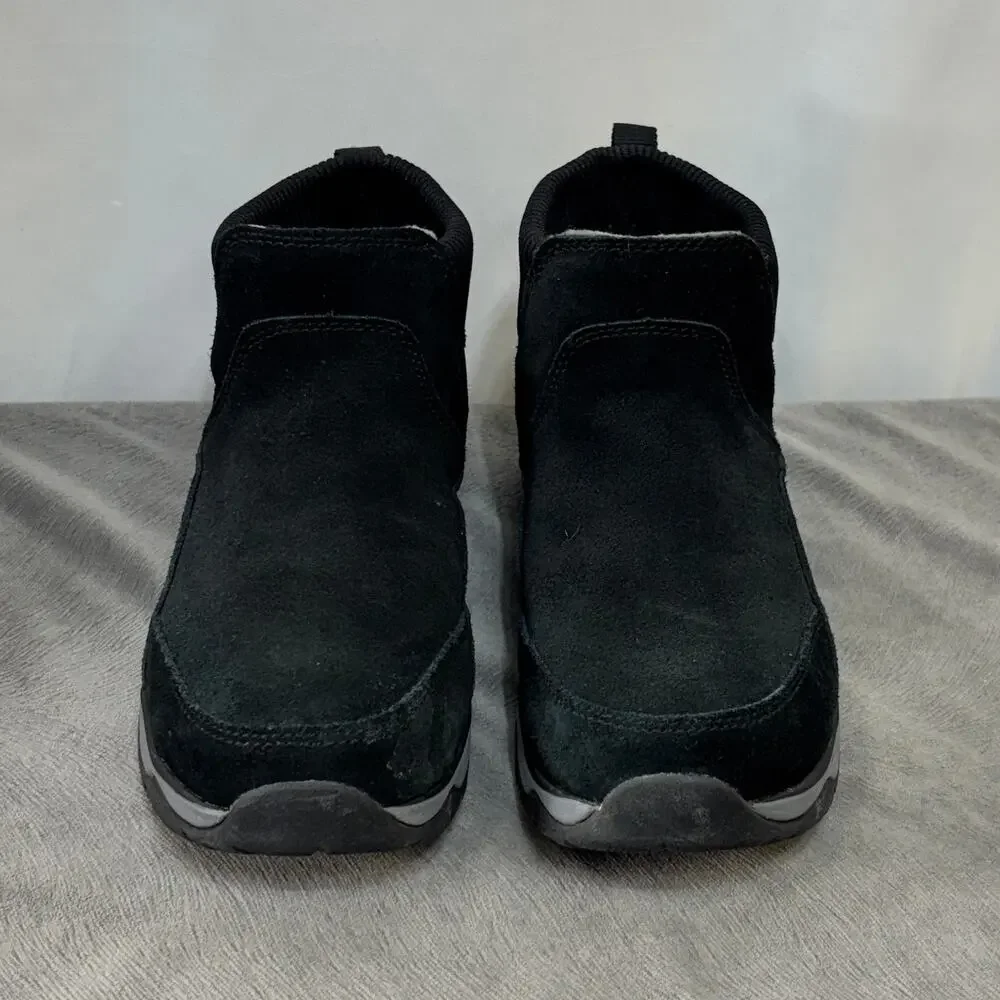 L.L.Bean Women's Snow Sneaker 5 Pull-On Boot 7.5 Wide Black Waterproof Insulated